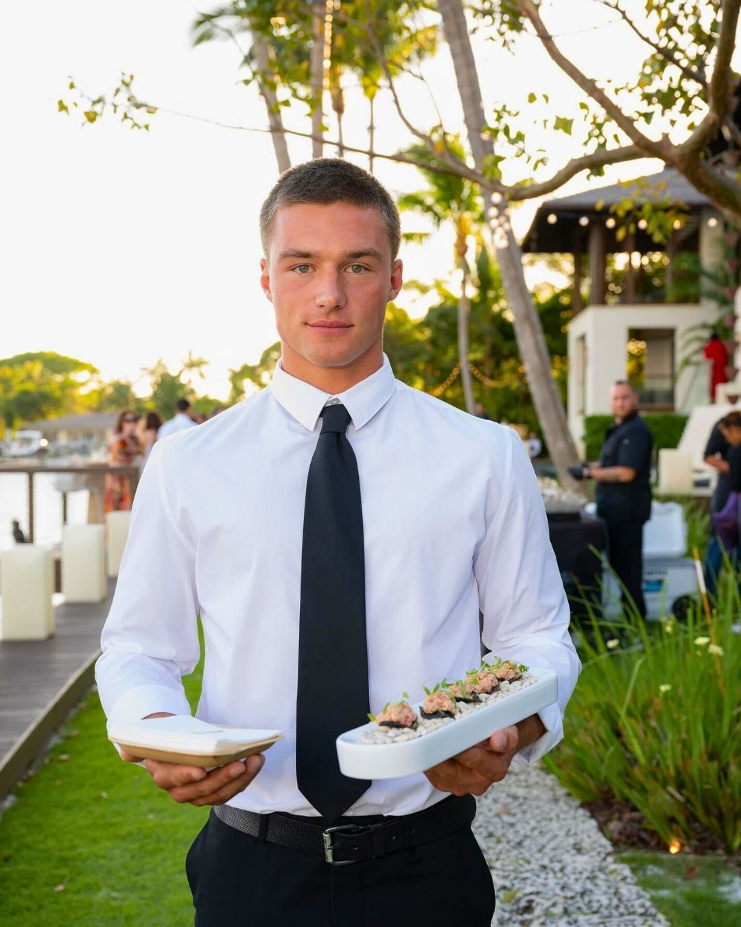 Elegant Server passing hors d'oeuvres